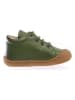 Naturino Skórzane buty "Cocoon" w kolorze zielonym do nauki chodzenia