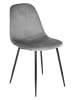 Rétro Chic 2er-Set: Esszimmerstühle "Giulia" in Grau - (B)42,5 x (H)87 x (T)44 cm