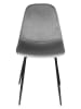 Rétro Chic 2er-Set: Esszimmerstühle "Giulia" in Grau - (B)42,5 x (H)87 x (T)44 cm