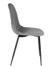 Rétro Chic 2er-Set: Esszimmerstühle "Giulia" in Grau - (B)42,5 x (H)87 x (T)44 cm