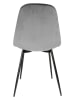 Rétro Chic 2er-Set: Esszimmerstühle "Giulia" in Grau - (B)42,5 x (H)87 x (T)44 cm