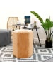 Rétro Chic Pouf "Giulia" in Senf - (H)35 x Ø 35 cm
