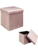 The Home Deco Kids Aufbewahrungshocker "Giulia" in Rosa - (B)38 x (H)38 x (T)38 cm