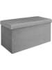 The Home Deco Kids Skrzynia "Giulia" w kolorze szarym do siedzenia - 77 x 38 x 38 cm