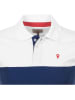 Peak Mountain Koszulka polo "Caloste" w kolorze granatowo-białym