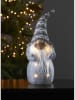 STAR Trading LED-Dekofigur "Joylight" in Grau - (H)40 x Ø 12 cm
