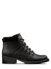 Clarks Skórzane trzewiki w kolorze czarnym