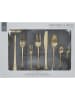 every ware 39tlg. Gebürstetes Edelstahl-Besteckset in Gold
