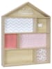 The Home Deco Kids Wandregal "Maison" in Hellbraun/ Rosa - (B)40 x (H)54 x (T)10 cm