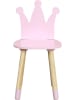 The Home Deco Kids Kinderstuhl "Couronne" in Rosa/ Hellbraun - (B)28 x (H)54 x (T)27 cm