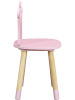 The Home Deco Kids Kinderstuhl "Couronne" in Rosa/ Hellbraun - (B)28 x (H)54 x (T)27 cm