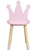 The Home Deco Kids Kinderstuhl "Couronne" in Rosa/ Hellbraun - (B)28 x (H)54 x (T)27 cm