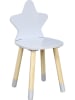 The Home Deco Kids Kinderstoel "Etoile" grijs/lichtbruin - (B)28 x (H)54 x (D)27 cm