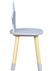 The Home Deco Kids Kinderstoel "Etoile" grijs/lichtbruin - (B)28 x (H)54 x (D)27 cm
