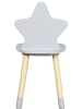 The Home Deco Kids Kinderstoel "Etoile" grijs/lichtbruin - (B)28 x (H)54 x (D)27 cm