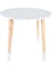 THE HOME DECO FACTORY 2-delige set: bijzettafels wit/lichtbruin