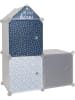 The Home Deco Kids Modulair wandmeubel "Armoire" wit/blauw - (B)34 x (H)110 x (D)32 cm