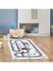 The Home Deco Kids Katoenen tapijt "Circuit" wit/grijs - (L)140 x (B)70 cm