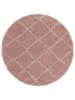 Mint Rugs Hochflor-Teppich "Hash" in Rosa/ Creme