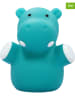 Reer 2er-Set: LED-Nachtlichter "Lumilu Mini Zoo - Hippo" in Petrol - (H)9 cm