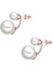 Perldesse Rosévergold. Ohrstecker mit Perlen