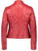 Caminari Skórzana kurtka "Loti" w kolorze czerwonym