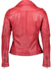 Caminari Skórzana kurtka "Treb" w kolorze czerwonym