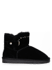 NICEBAY Skórzane botki zimowe "Shona" w kolorze czarnym