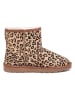 NICEBAY Leren winterboots "Fauve" beige/meerkleurig