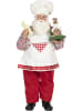 Clayre & Eef Decoratief figuur "Kerstman" rood/groen - (B)13 x (H)28 x (D)10 cm