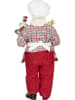 Clayre & Eef Decoratief figuur "Kerstman" rood/groen - (B)13 x (H)28 x (D)10 cm
