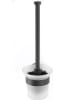 Wenko Toiletborstelgarnituur "Bosio" zwart/wit - (B)10 x (H)35 x (D)14 cm