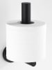 Wenko Roestvrijstalen toiletrolhouder "Bosio" zwart - (B)8 x (H)18 x (D)12,5 cm