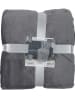 THE HOME DECO FACTORY Pled flanelowy w kolorze szarym - 200 x 140 cm