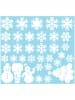 Ambiance Naklejki "Snowflakes + Snowmen + Christmas Tree" na okno