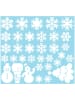 Ambiance Tatuaż ścienny "Snowflakes + Snowmen + Christmas Tree"