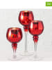 Boltze 3er-Set: Windlichter "Minou" in Rot