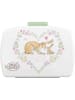 P:os Brotdose "GHMILY" in Weiß/ Grün - (B)16 x (H)6,5 x (T)12 cm