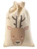 folia PAPER Jutesack "Rentier" in Natur - (L)25 x (B)17 cm