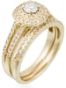 ATELIER DU DIAMANT Gold-Ring "Duo de Bagues Carré Passion" mit Diamanten