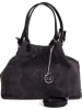 Mia Tomazzi Leren schoudertas "Erculea" antraciet - (B)35 x (H)29 x (D)15 cm