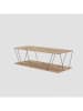 HanahHome Salontafel "Labranda" lichtbruin/zwart - (B)120 x (H)30 x (D)50 cm