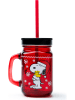 Trendy Kitchen by EXCÉLSA Szklanka "Peanuts" w kolorze czerwonym - 500 ml