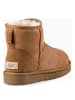UGG Skórzane botki zimowe "Classic Mini II" w kolorze karmelowym