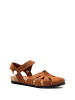 Comfortfusse Leder-Sandalen in Braun