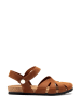 Comfortfusse Leder-Sandalen in Braun