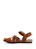 Comfortfusse Leder-Sandalen in Braun