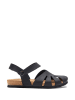 Comfortfusse Leder-Sandalen in Schwarz