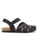 Comfortfusse Leren sandalen zwart