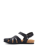 Comfortfusse Leder-Sandalen in Schwarz